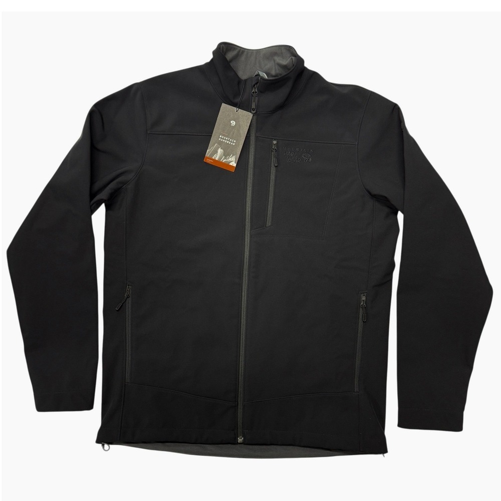 Mountain Hardwear Fairing Jacket Mens Large Black Softshell Full Zip NWT